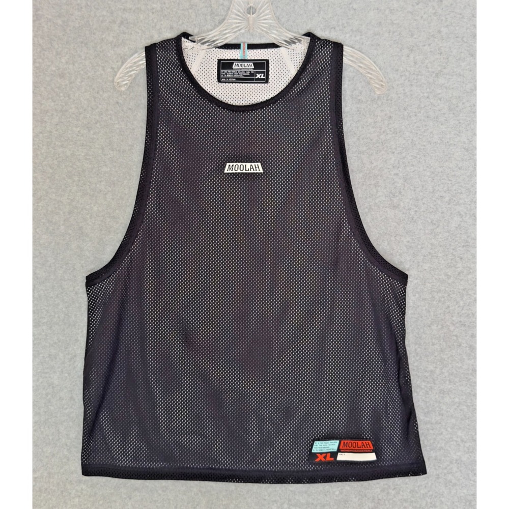 NEW! Moolah Mesh Basketball Reversible Jersey Womens XL Practice Top Black/White